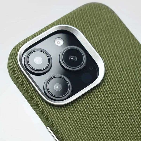 Nylon Canvas Phone Case For iPhone 13 14 15 16 Pro Max Plus Luxury Weave Texture Shockproof Magnetic Cover 26L0430