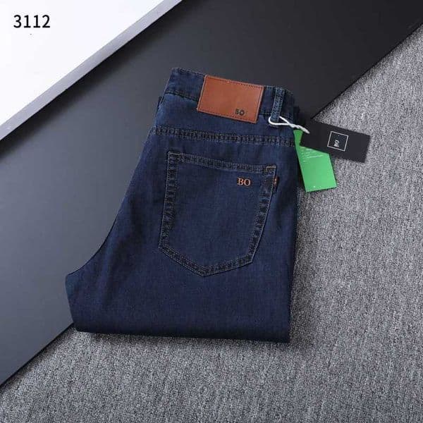 Designer Men's Jeans Spring/Summer Jeans New Model Bo Brand High-Quality European Fashion Brand Slim Straight Slightly Stretchy Luxury Boutique Trousers 9XZY