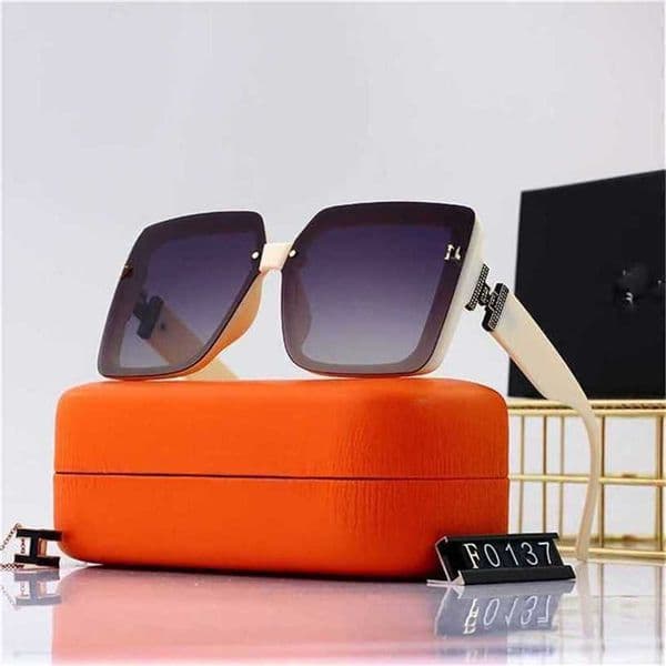 Sunglasses Luxury Designer Sunglasses Wholesale of H-Letter Polarized Little Horse Women's Frameless Mesh Red Glasses