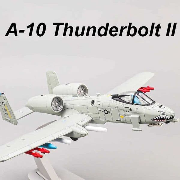 132 A-10 Thunderbolt II F-14 Fighter Model Toy Foldable Wheels Metal Body Airplane Sound Light Models Gifts for Children L260320 L260323