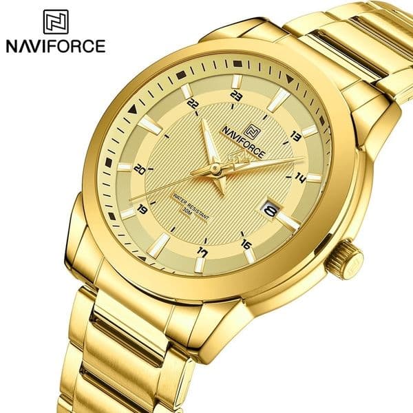 Top NAVIFORCE Mens Watches Stainless Steel Strap Casual Male Quartz Sports Wristwatch y Waterproof Date Clock 260429