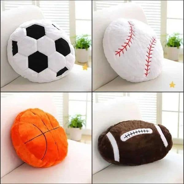 1pcs Basketball Baseball Football Shaped Sports Plush Cushion Pillow Winter Summer Style Gift for Boyfriend Football Fan L260430