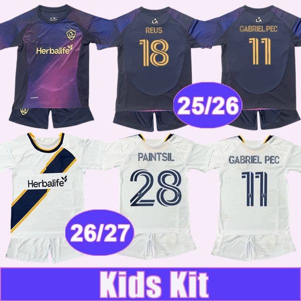25 26 27 JOVELJIC Kids Kit Soccer Jerseys REUS NEAL BRUGMAN GABRIEL PEC RIQUI PUIG Home Away Suit Football Shirts