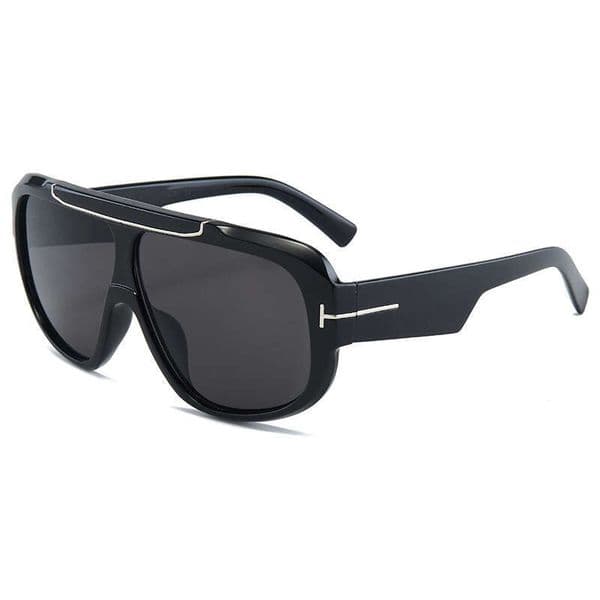 2026 New Designer Large Frame Irregular Sunglasses, UV400 Protection, Letter T Personality, Unisex Trendy Outdoor Fashion Eyewear