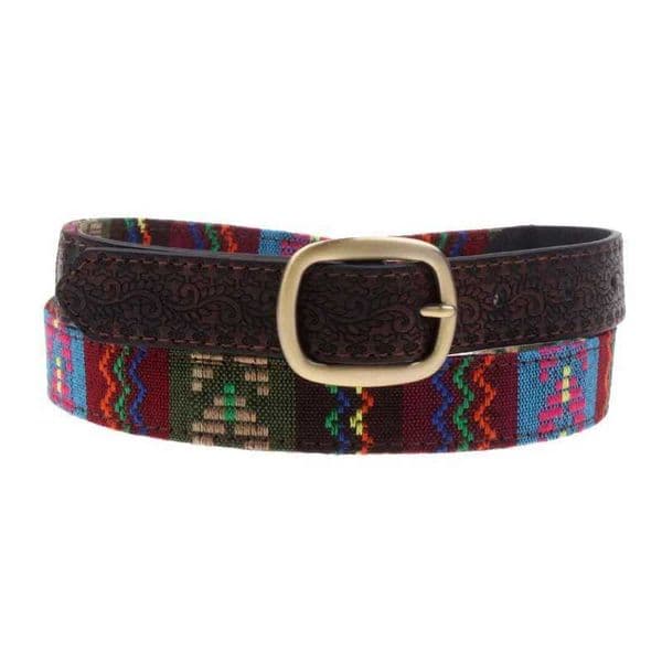 Fashion Ethnic Style Carved Floral Belt for Women Colorful Embroidery PU Leather Vintage Accessories Designer Brand Belt L260430