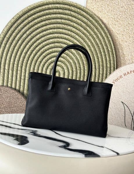 Designer Cerf Tote Bag 36cm 32cm Vintage Shopping Bags 12A top Mirror Quality Women Large Calfskin Leather Travel Handbags Black Laptop Bags Shoulder Purse