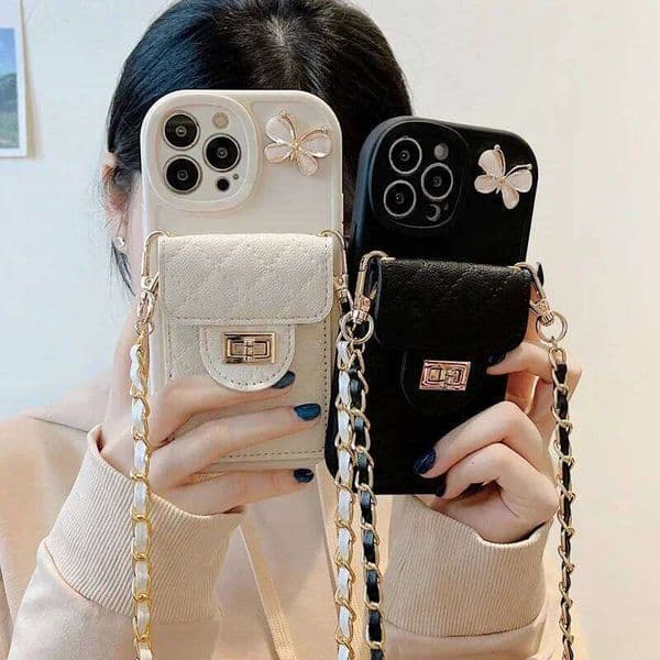 Luxury Cute Crossbody Leather Phone Case for IPhone 16 15 14 Plus 13 12 11 Pro Max XS XR X 7 8 Lanyard Card Holder Wallet Cover S260429