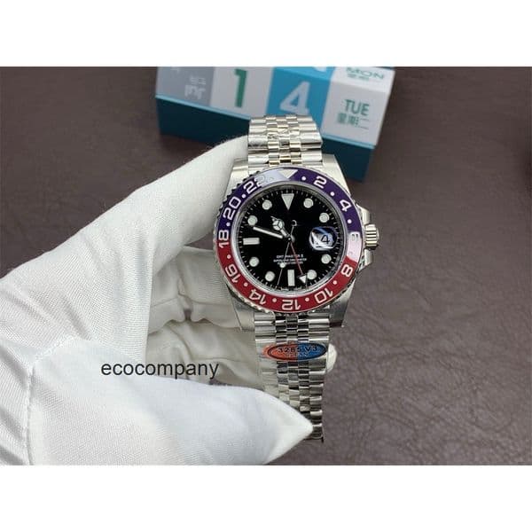 Top quality gmt watch mens watch 3285 mechanical movement super clone watches designer watch sapphire glass 904L steel 40mm with box GBM4