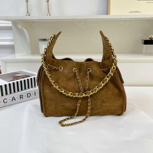 mirror quality 25 hobo bag handbag designer master medium tote with drawstring women clutch chain shoulder purse luxury bags