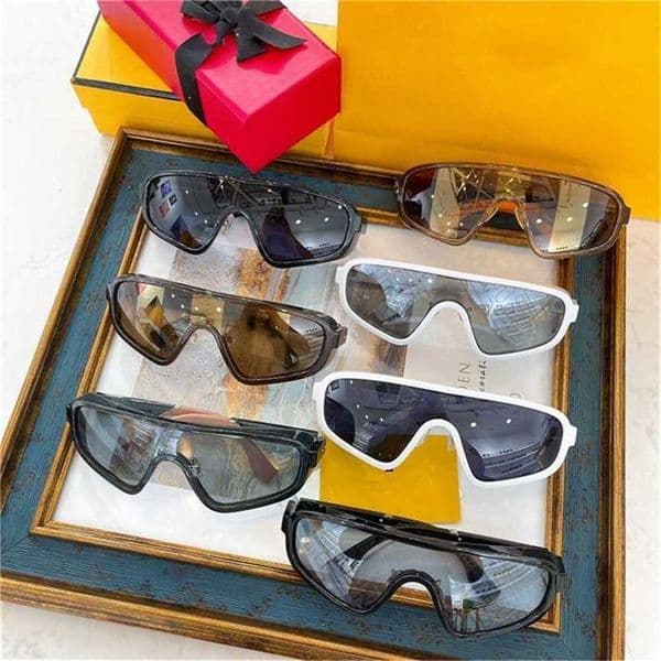 Sunglasses Luxury Designer Sunglasses net red same male letter printing one-piece lens female FFM0084