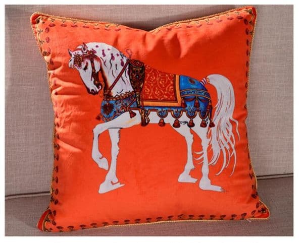 2026 Brand Horse Series Cushion Covers Horses Flowers Print Pillow Case Cover For Home Chair Sofa Decoration Square Pillowcases 2023 Free Shipping Shipping A