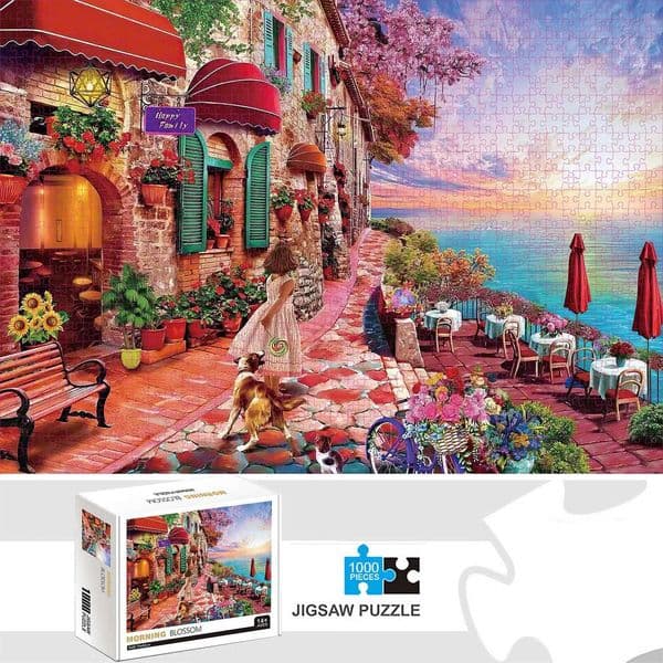 1000 Pieces Morning Blossom Jigsaw Puzzle Home Decor Adults Puzzle Games Family Fun Floor Puzzles Educational Toys for Kids L260428
