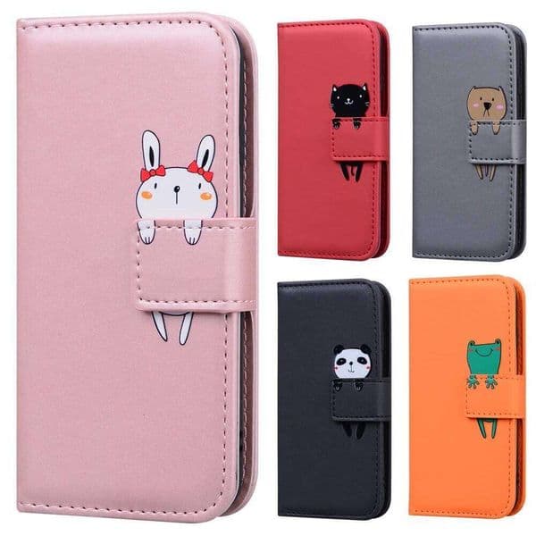 Cute Leather Phone for Samsung Galaxy A53 A23 A33 A13 A52 A32 A72 A12 A22 A51 A71 A21S Case Kawaii Animal Wallet Flip Cover S260429