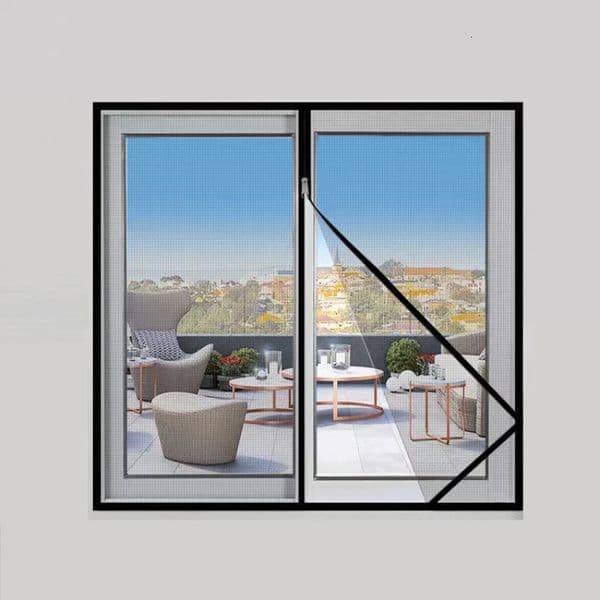 Sheer Curtains Mosquito resistant screen window mesh self-adhesive window mosquito net zipper type household screen window 260423