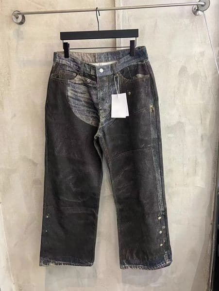 Men's Plus Size Pants 2026ss Unwashed Selvedge Mens Raw Denim Jeans High Quality Indigo Small Quantity Wholesale Price Japanese Style Cotton Japan RED 2324145
