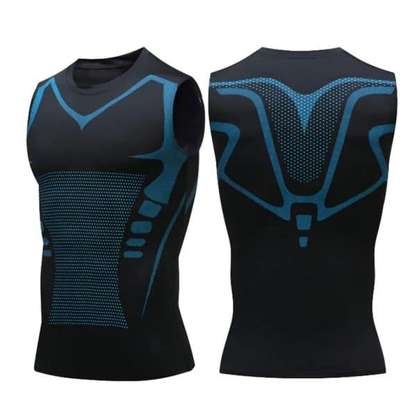 Men Sport Vest Slim Fit High Elasticity O-Neck Quickdrying Sleeveless Compression Figure Shaping Gym Running Basketball Tank Top 260429