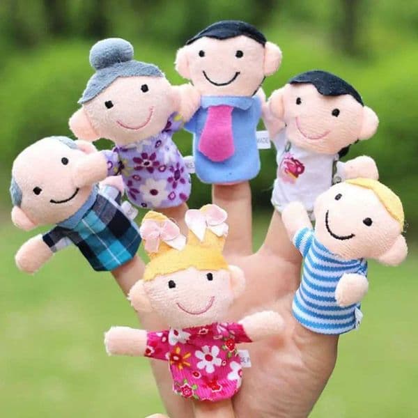 6Pcs Soft Plush Finger Puppets Set Interactive Educational Cloth Velvet Early Education Toys Safe Mini Finger Toys L260430