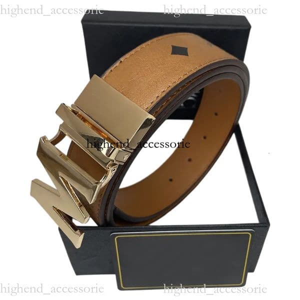 mcmbeltmen 20 styles Fashion Designer belts M-shaped golden smooth letter fastener Ceinture men women luxury Length 38mm Wide Choose from Cintura belt 29f