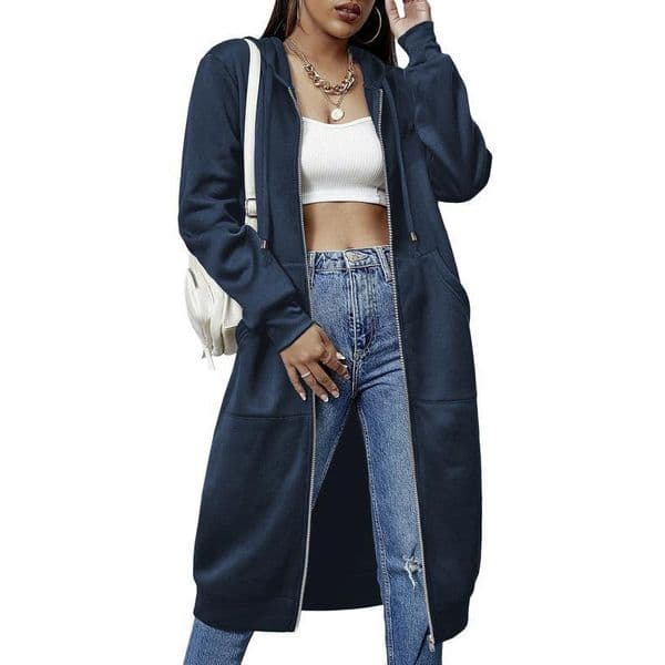 Womens Fall Winter Zip Plush Top Fleece Warm Casual Loose Soft Hooded Cardigan Faux Plush Puffy Sweatshirt Jacket 240919