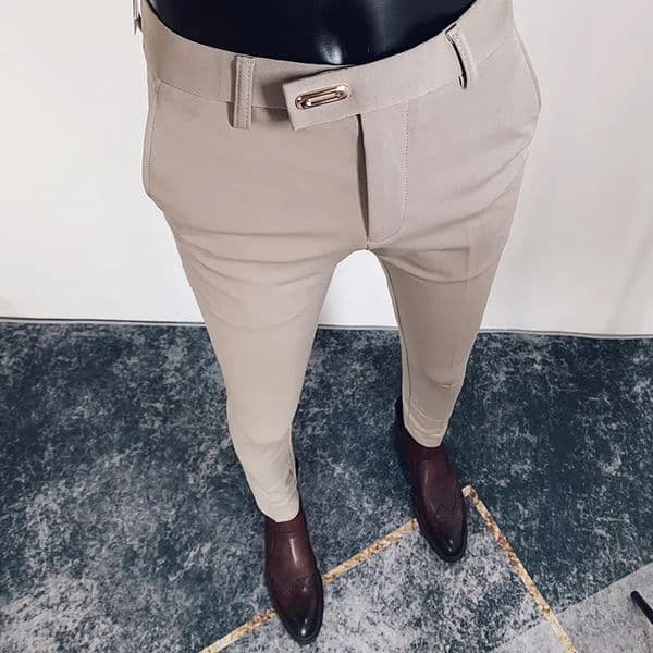 Men Suit Pants Formal Trousers Stretch Slim Pantalone Hombre Cala Masculina Solid Color Casual Dress Pants Fashion Men Clothing 260428