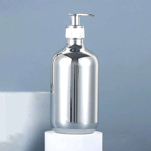 500ML PET Silver Rose Gold Black Transparent Two-piece Shower Gel Bottle Household Bathroom Supplies