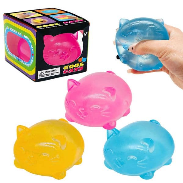 Needoh Styles Matte Gummy Cat Malt Sugar Squishy Anxiety Stress Relief Slow Rebound Sensory Toys for Kids and Adults with Autism By Sea..