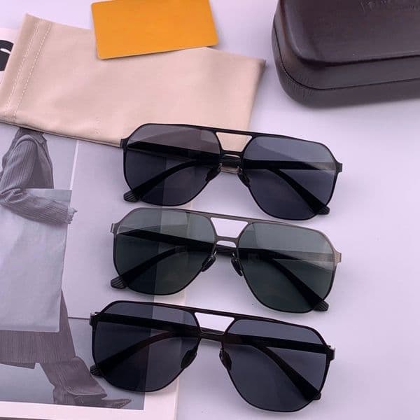 Designer Sunglasses Men's Colorful Pilot Polarized Sunglasses HD Nylon Thickened Card Slot HD Polarized Lens Borderless Sunglasses