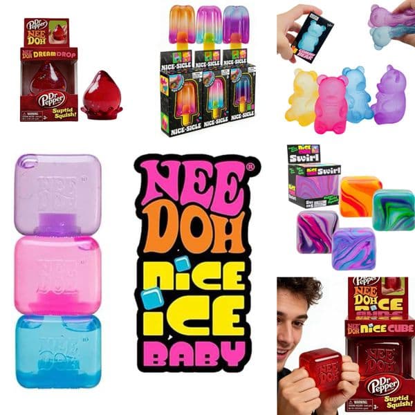 10pc Decompression Toy Stress Relief Tool NeeDoh Full Range Products