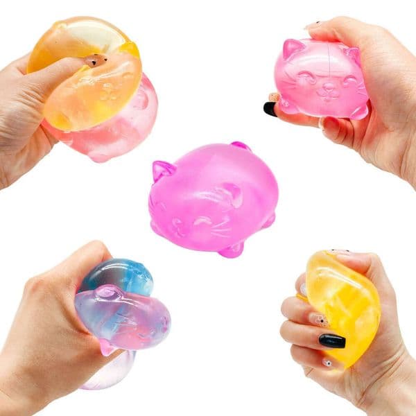 Needohs Styles Matte Gummy Cat Malt Sugar Squishy Anxiety Stress Relief Slow Rebound Sensory Toys for Kids and Adults with Autism By Sea..