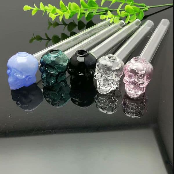Smoking Pipes Aeecssories Glass Hookahs Bongs Colored Skeleton Glass Straight Pot