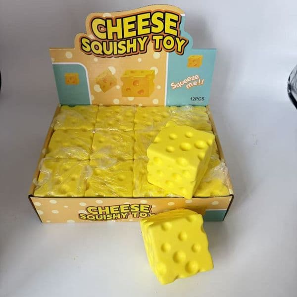 Creative Fluid Block Cheese Pinch Music 7cm Simulation Slow Rebound Release Toy