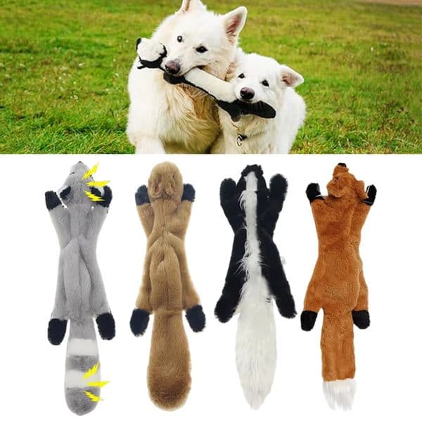 45cm Simulated Animal Holster No Stuffing with Squeakers Dog Chew Toy Durable Plush Crinkle Pet Squeak Toys Supplies 260430