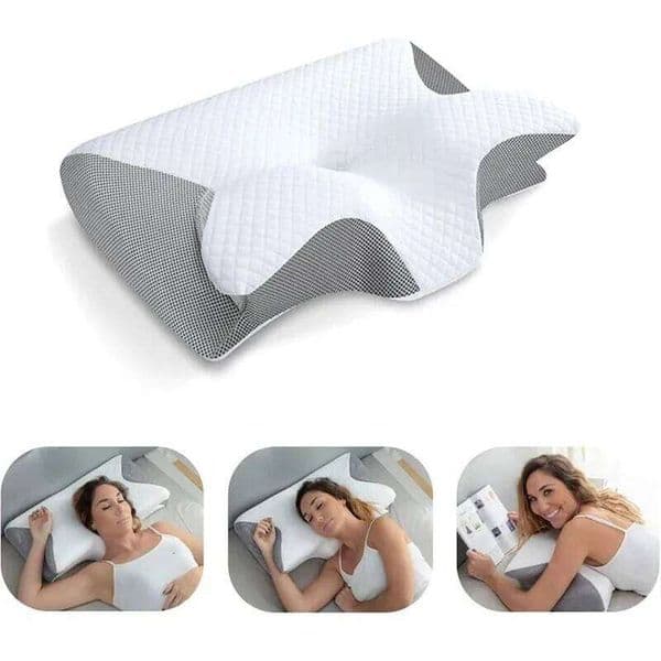 1pc Memory Foam Cervical Pillow, 2 in 1 Ergonomic Contour Orthopedic for Neck Pain, Contoured Support Pillows,Neck Pillow 26Y0429