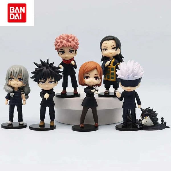 Bandai 7pcs/set Anime Jujutsu Kaisen Figure Model Toys 9cm L260430