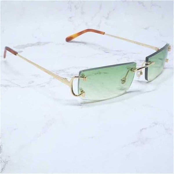 Sunglasses Luxury Designer Sunglasses Small Square Fashion Men Rimless Metal Colorful Carter Glasses Summer Shade Mens Decoration Party AccessoriesKajia