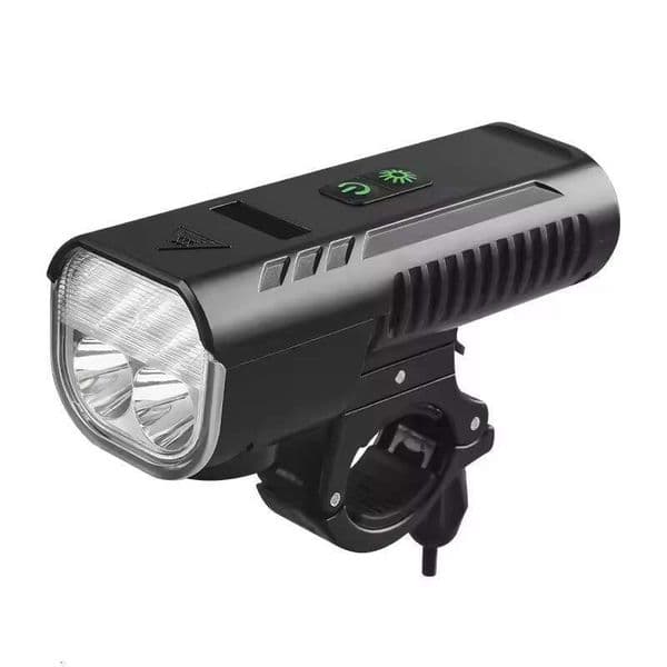 USB Rechargeable Bicycle Front T6 High-Brightness Night Light With Horn And Battery Indicator Mountain Bike Riding Gear Outdoor Equipment