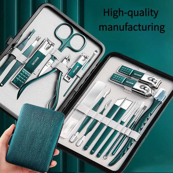 Stainless Steel Manicure Tool Kit Cuticle Remover High-End Quality Good Nail Clipper Set