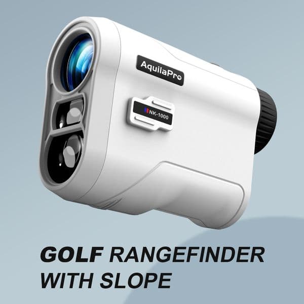 AquilaPro Golf Laser Rangefinder with Slope Switch 1000Yards Laser Range Finder Flag Locking Vibration 6X Magnification Laser Distance Meter Ideal for Golfers