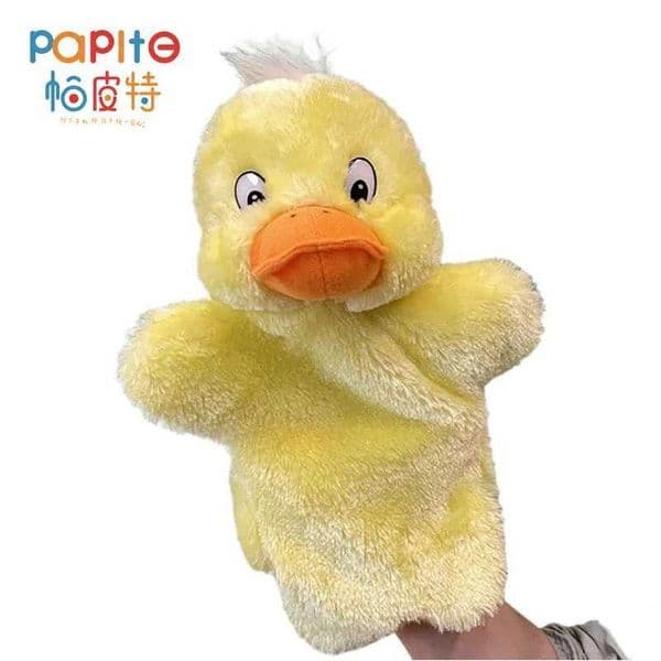 Animal Hand Puppet Duck Dolls Plush Hand Doll Early Education Learning Toys Children netes Puppets For Telling Story L260430