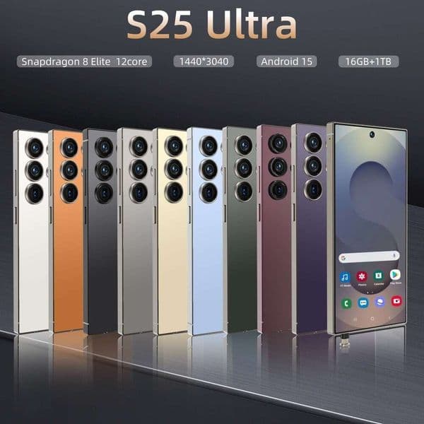 New S25 Ultra Mobile Phone 16GB RAM 1TB ROM 1440*3040 Screen Core Smart Cellphone Smartphone Android 12 SANNAING