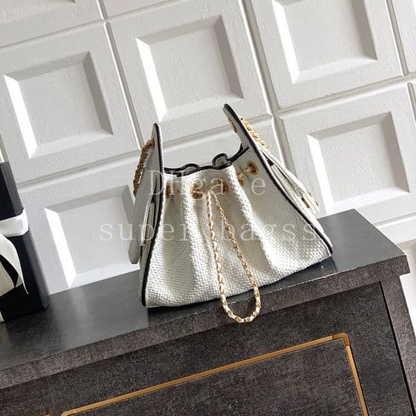 Mini Hobo bag Professional OEM Quality designer bag 22CM handbag Braided Raffia Shoulder Bag Luxury Evening chain bag with gift box CAS5631E