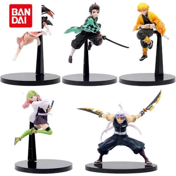 Bandai Anime Demon Slayer Kamado Tanjirou Zenitsu Figure Toys Kimetsu no Yaiba Nezuko Kamado Uzui Tengen PVC Figurine Model Dolls Gifts L260430