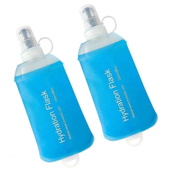 2Pack 250ML Hyration Soft Flask TPU Running Water Bottle C260131