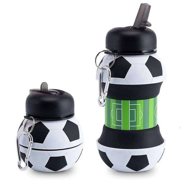 550ml Silicone Foldable Water Bottle, Football, Basketball, Tennis, Portable Kettle, Travel, Picnic, New Year, Adult, Children C260131