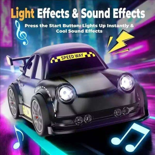 1:64 2.4G RC Mini Induction Cars with Light and Music Sensor-Remote Control Multifunctional Racing Outdoor Fun Car Toys Y260131