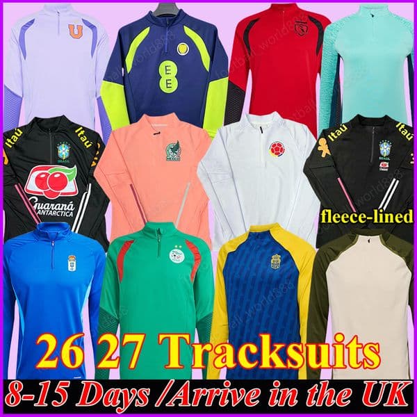 2026 Tracksuits Football Jerseys Scotland Mexico Sweater 25 26 27 Training sets Brazil Las Palmas Training Suit Colombia Granada Long Sleeves Adult Kids kits Sets