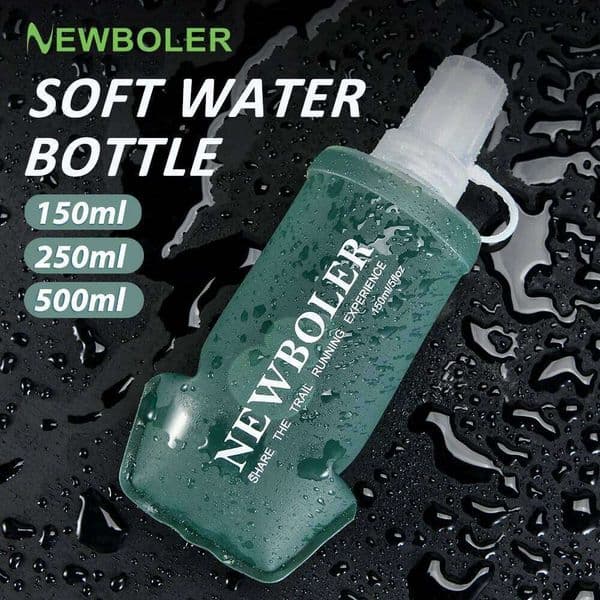 NEWBOLER 150/250/300/500ml TPU Folding Soft Flask Outdoor Sport Running Camping Hiking Travel Portable Water Bottle C260131