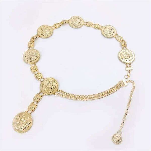 652F Heavy Duty Women Waist Head Dance Belt Beach Belly Chain for Dress C260131