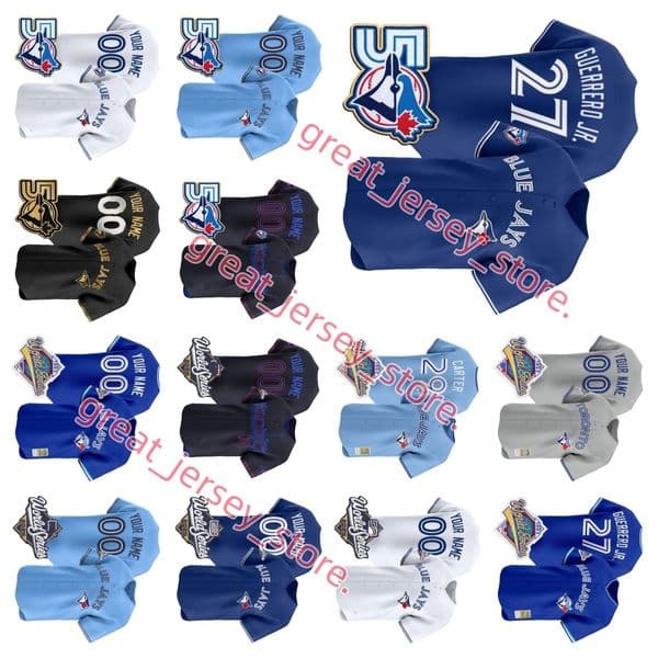 Torontos Blue Jayss baseball Jersey 2025 World Series Vladimir Guerrero Jr 27 Springer 4 Bo Bichette Shane Bieber Trey Yesavage Alejandro Kirk Barger Clement 22