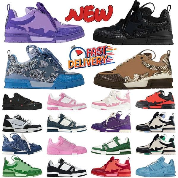 2026 Designer Dress Skate Shoes for Men Womens Yellow Black White loafers canvas shoe Calfskin chaussure Skates heels Trainers Leather Loafers Platfrom Sneakers